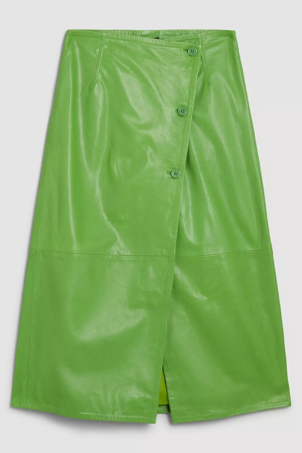 Lime green hotsell leather skirt